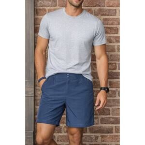 Burlebo Everyday Shorts Navy Men XXL performance stretch lightweight Golf EUC